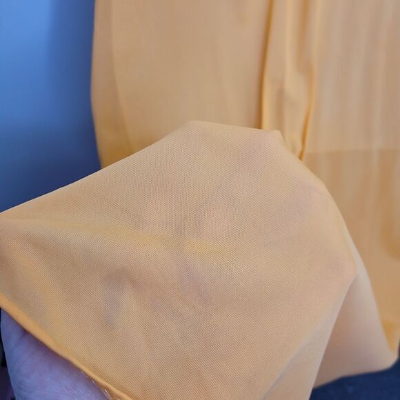 VINTAGE 80s orange sherbet tie‎ front maxi night gown dress M - Picture 9 of 14